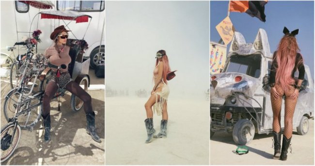 Алена Водонаева на фестивале Burning Man