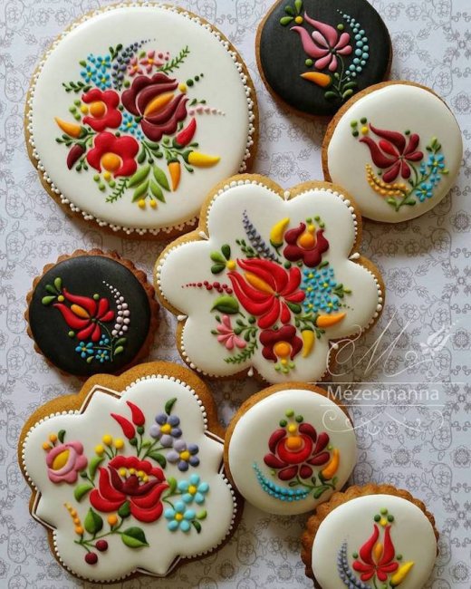 Впечатляющие рисунки на печенье