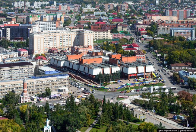 Омск с вертолёта