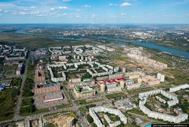 Омск с вертолёта