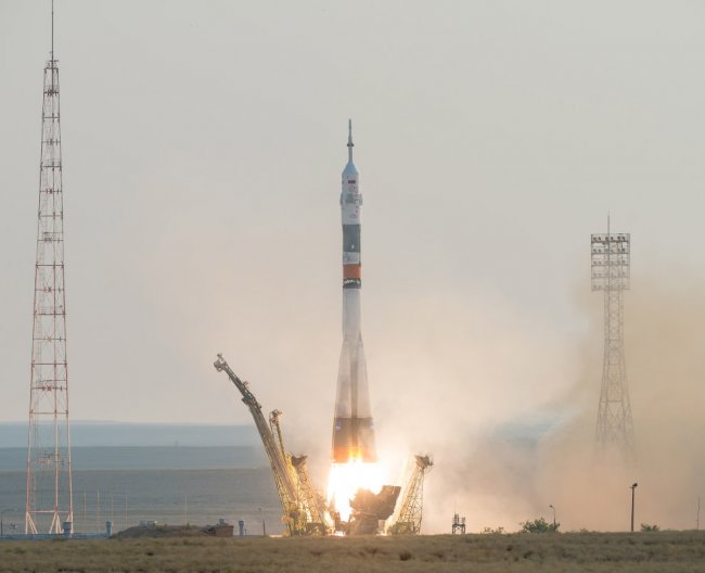 Старт космического корабля «Союз МС»