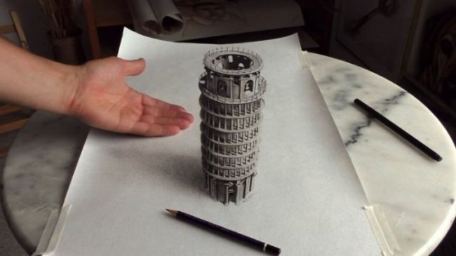 Потрясающие 3D-рисунки на обычной бумаге